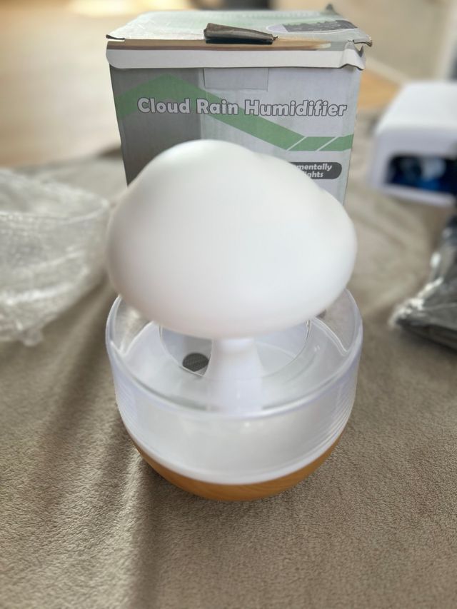 Humificador nube lluvia blanco