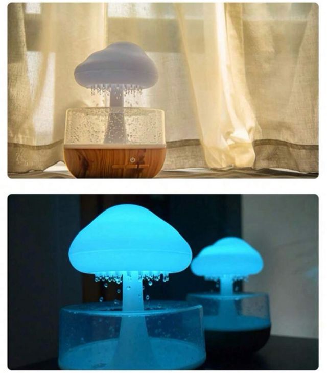 Humificador nube lluvia blanco