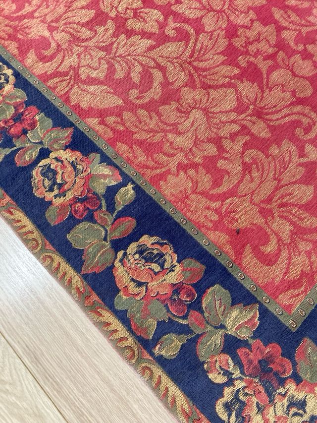 Alfombra salón-dormitorio rojo azul verde