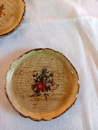 3 Sottobicchieri Vintage Legno Beige