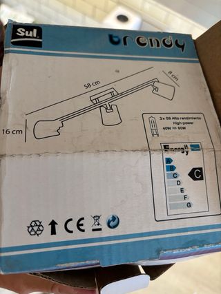 Regleta cromada 3 luces