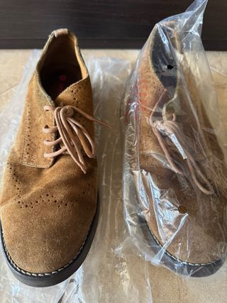 Zapatos de ante marrón