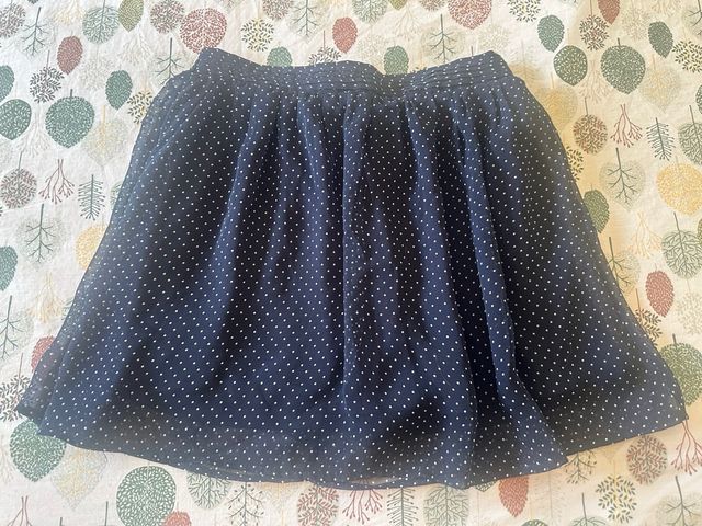 Falda lunares azul marino