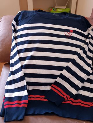Jersey rayas azul marino-blanco