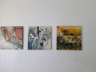 3 Cuadros decorativos bicicletas 40x40