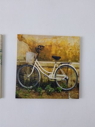 3 Cuadros decorativos bicicletas 40x40