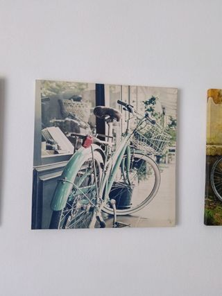 3 Cuadros decorativos bicicletas 40x40