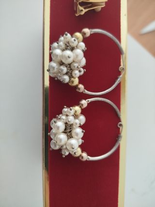 Pendientes de plata con perlas 