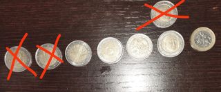 8 Monete 1€ e 2€: varie nazioni e commemorative.