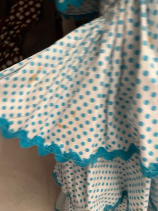 Vestido Flamenca lunares turquesa