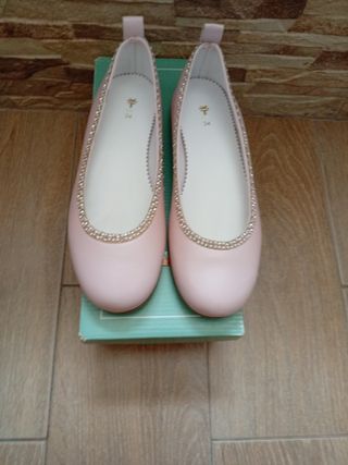 Zapatos niña rosa, talla 34