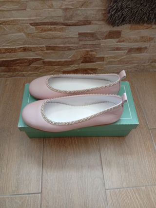 Zapatos niña rosa, talla 34