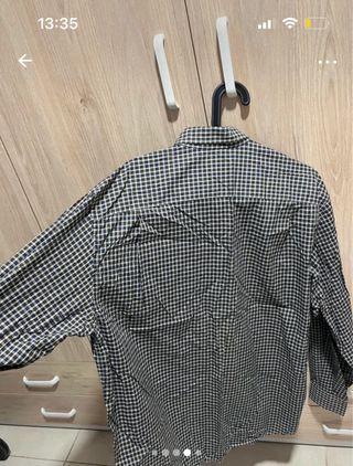 Camisa Lacoste cuadros marrón-azul