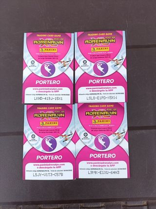 Lote 4 cromos Panini Guantes de Oro
