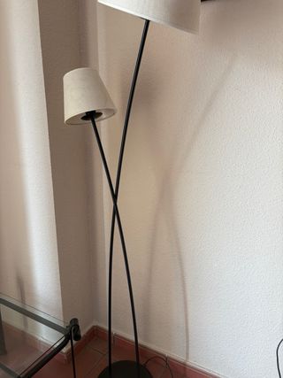 Lámpara negra forja 2 luces