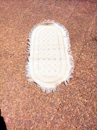 Alfombra ovalada algodón blanco roto
Medidas 