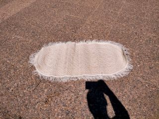 Alfombra ovalada algodón blanco roto
Medidas 