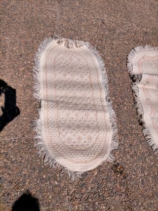 Alfombra ovalada algodón blanco roto
Medidas 