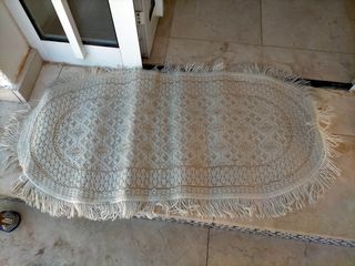 Alfombra ovalada algodón blanco roto
Medidas 
