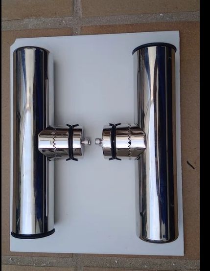 2 Cañeros inox. para barandilla