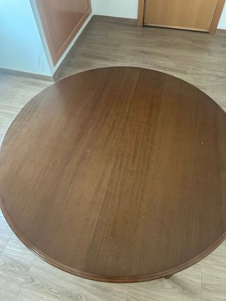 Mesa redonda madera salón
