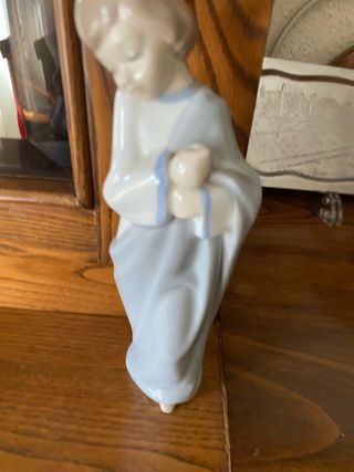 Figura cerámica niña oración