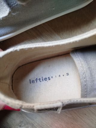 Zapatillas grises niño velcro lefties