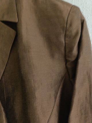 Chaqueta Sintesis marrón lino-poliamida,