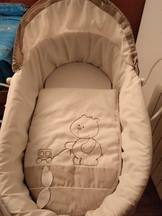 Capazo mimbre bebé - beige