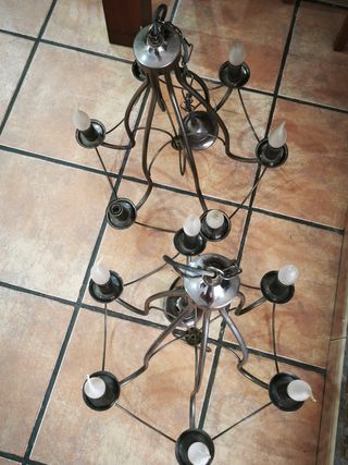2 Lamparas techo vintage metal