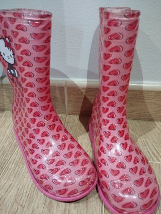 Botas de agua para niña sin usar 