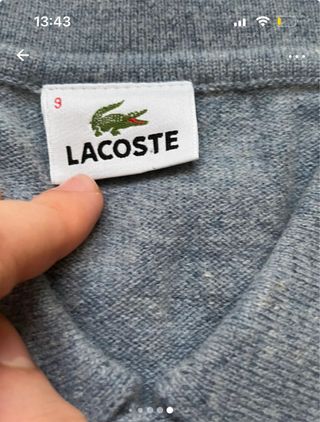 Polo Lacoste - Jersey Lana Gris