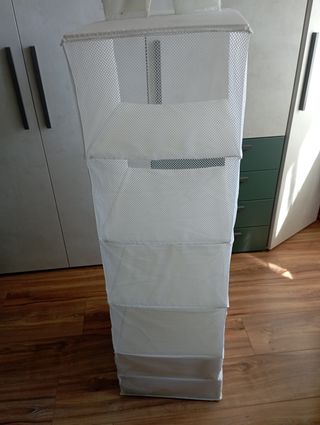Organizzatore Tessuto Bianco 6 Scomparti