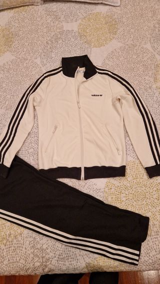 Chándal Adidas blanco-negro