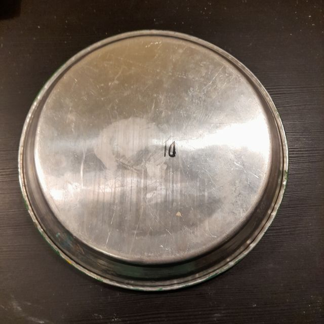 Vassoio tondo alluminio etnico dipinto