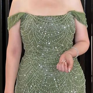 Vestido Noche Lentejuelas Verde