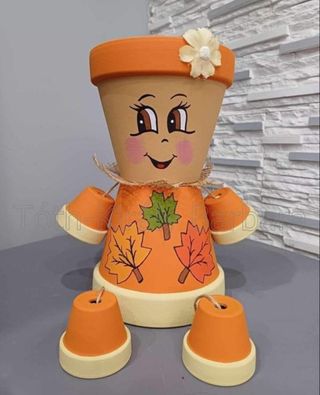 Maceta decorativa - Muñeco Otoño