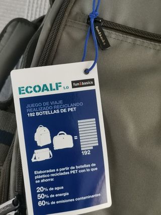 Mochila Ecoalf gris - viaje