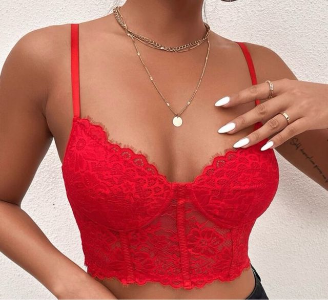 Top Rojo Encaje - Sexy