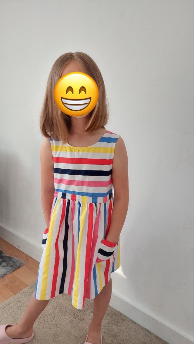 Vestido niña rayas 6-7 años
