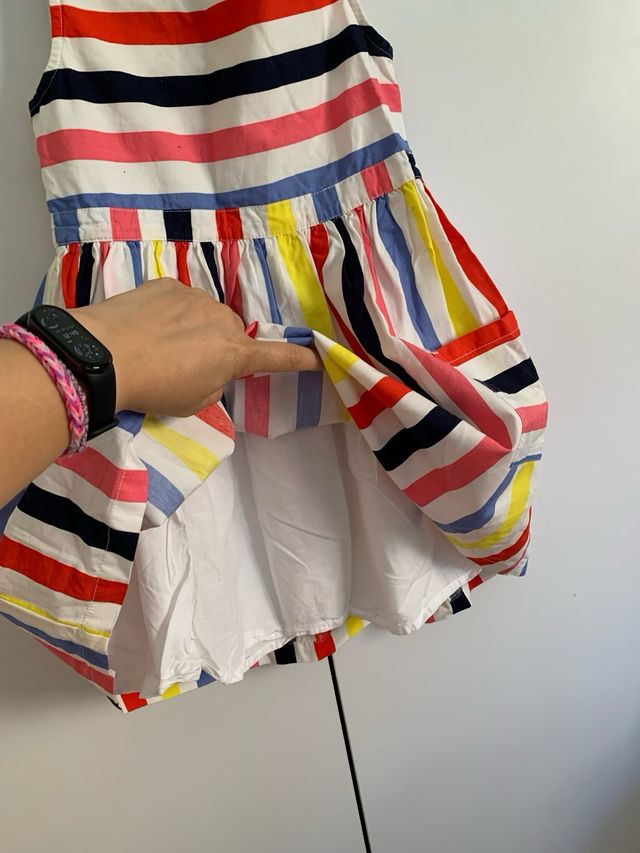 Vestido niña rayas 6-7 años