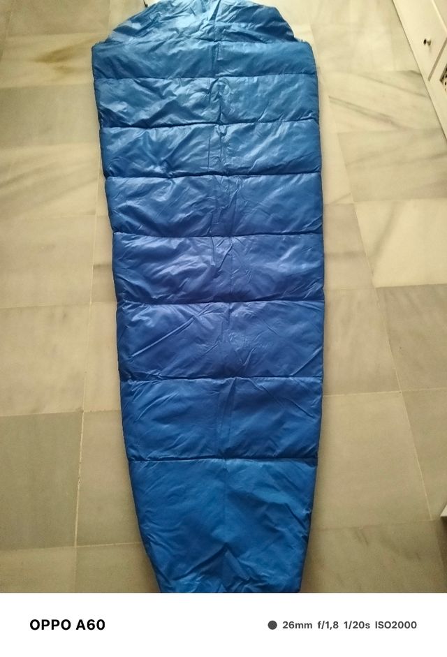 Saco dormir azul - Pluma 2 metros de largo