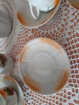 Juego café vintage porcelana muy antiguo