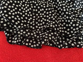 Falda pantalón negra estampada