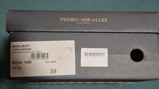 Botines Pedro Miralles negros numero 39
