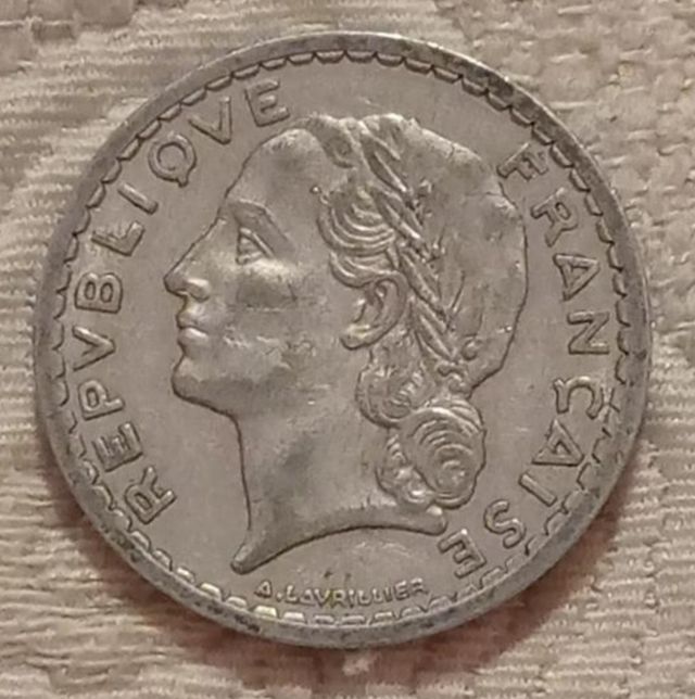 Moneta 5 Franchi Francia 1945