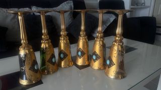 Bicchieri da champagne in cristallo veneziano - Oro