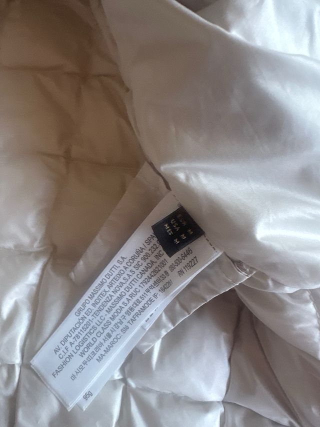 Chaqueta acolchada beige mujer