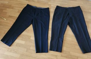 2 Pantalones vestir azul marino [182]