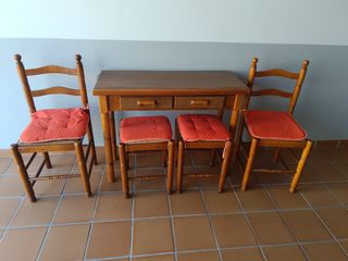 Mesa cocina madera + 4 sillas